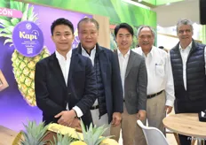 The team of Kapi Kapi. Growers and shippers of bananas and pineapples from Costa Rica. From left to right: Roberto Acón Ferrandino, Roberto Acón Sanchez, Jorge Acón Leon, Jorge Acón Sanchez, and César Boente Castells.